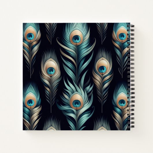 Carnet Plumes de paon (Dos)