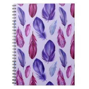 Carnet Plumes d'oiseaux : Aquarelle Illustration sans joi