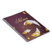 Carnet plumes dorées (Côté Droit)