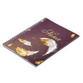 Carnet plumes dorées (Côté gauche)