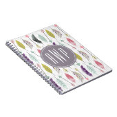 Carnet Plumes et monogramme de flèches (Côté Droit)