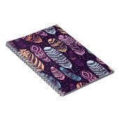 Carnet Plumes ethniques : motif noir et blanc (Côté Droit)