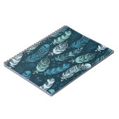 Carnet Plumes ethniques motif transparent (Côté gauche)