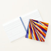 Carnet Plumes géométriques Abstraites orange bleu (Intérieur)