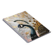 Carnet Plumes Peacock Bleu Or (Côté Droit)