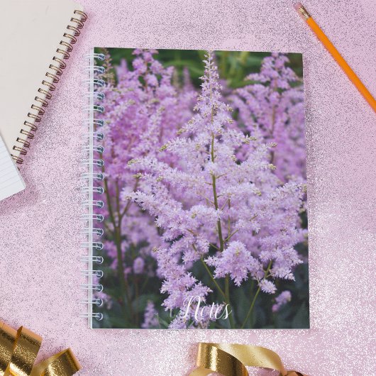Carnet Plumes rose Astilbe Plumes Floral