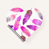 Carnet Plumes roses (Devant)