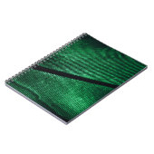 Carnet Plumes Vertes, Belle Texture Motif. (Côté gauche)