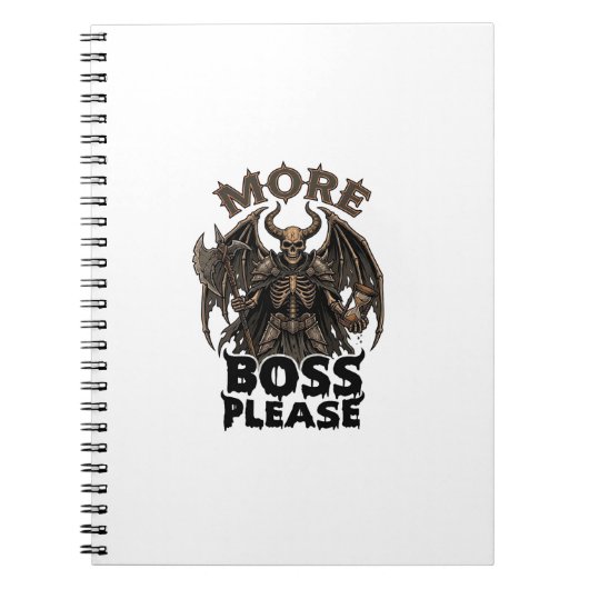 Carnet Plus de Boss S'il Vous Plaît Halloween Démon Squel (Devant)