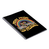 Carnet Plus de fierté Moins de préjugé Retro Rainbow Prid (Côté Droit)