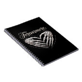 Carnet Plus Skeleton Mains Coeur Gothique Halloween (Côté Droit)
