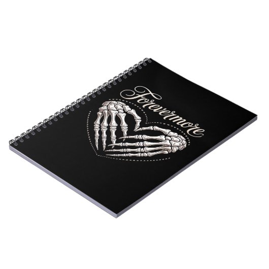 Carnet Plus Skeleton Mains Coeur Gothique Halloween (Côté gauche)