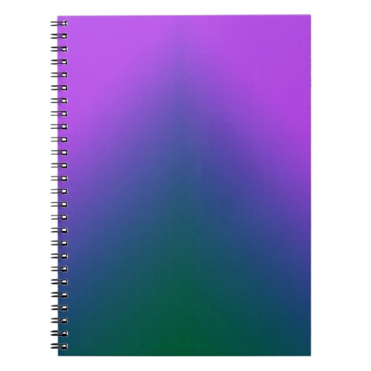 Carnet Plush peacock ombre (Devant)