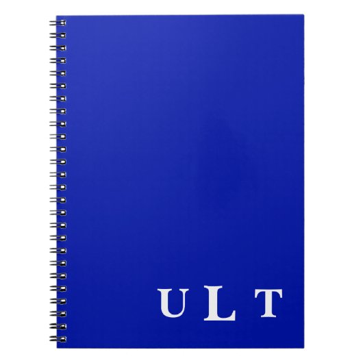 Carnet Plutôt Bleu Personnalisé Meilleur Monochrome (Devant)