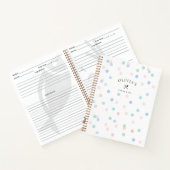 Carnet Plutôt Élégant Chic Girly Pastel Polka Dot Recette (Intérieur)