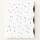 Carnet Plutôt Élégant Chic Girly Pastel Polka Dot Recette (Dos)