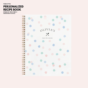 Carnet Plutôt Élégant Chic Girly Pastel Polka Dot Recette