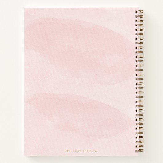 Carnet Plutôt Moderne Bleu Aquarelle Vierge Recette (Dos)