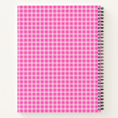 Carnet Plutôt Rose En vichy Plaid Personnalisé (Dos)