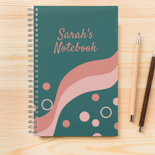 Carnet Plutôt vert et rose esthétique et artistique