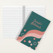 Carnet Plutôt vert et rose esthétique et artistique (À l'intérieur)