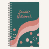 Carnet Plutôt vert et rose esthétique et artistique (Recto)