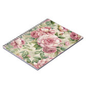 Carnet Plutôt Vintage Inspiré rose Floral (Côté gauche)