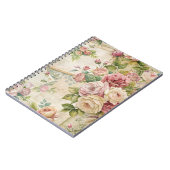 Carnet Plutôt Vintage Inspiré rose Floral (Côté gauche)