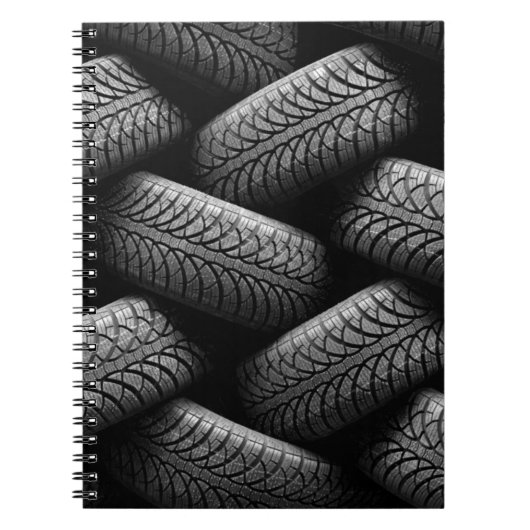 Carnet Pneus de voiture noir (Devant)