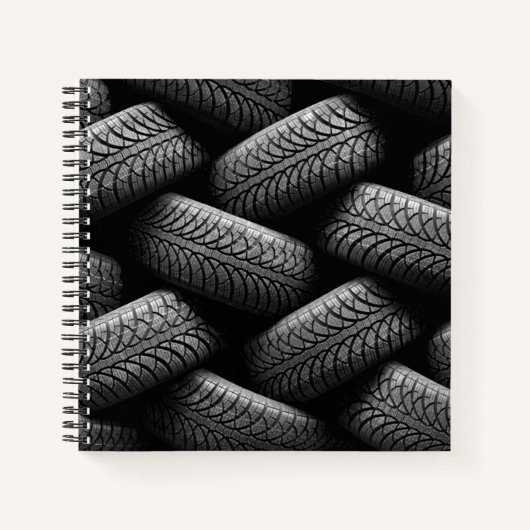 Carnet Pneus de voiture noir (Devant)