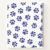 Carnet Poches de Doodle, Paws de Chien, Paws Bleus de Mar (Dos)