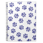 Carnet Poches de Doodle, Paws de Chien, Paws Bleus de Mar (Devant)