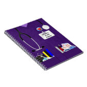 Carnet Poches personnalisées d'infirmière dans le pourpre (Côté Droit)