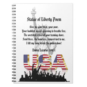 Carnet Poème de la Statue de la Liberté, Une nation d'imm