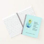 Carnet Poème de motivation pour les écrivains Peacock Qui (Intérieur)