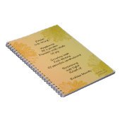 Carnet Poème de rêve (écrit par moi) (Côté Droit)