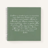 Carnet Poème personnalisé, chanson lyrique, citation (Devant)