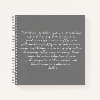 Carnet Poème personnalisé, chanson lyrique, citation