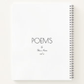 Carnet Poèmes élégants de votre nom Portable Spiral (Dos)