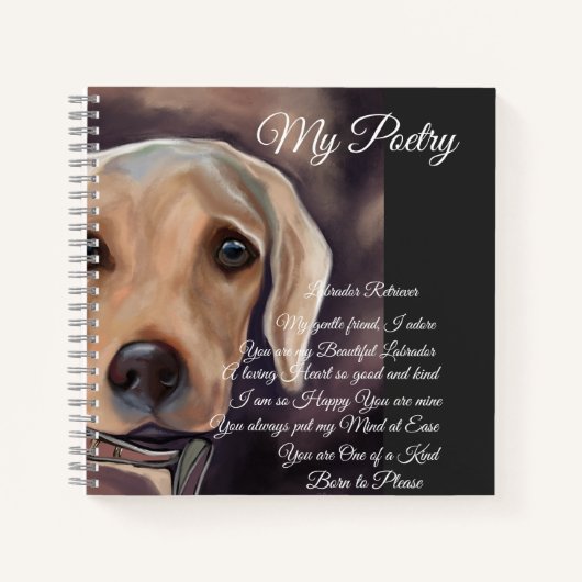 Carnet Poésie du Labrador Retriever (Devant)