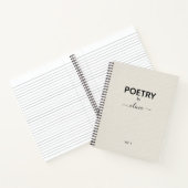 Carnet Poésie Par Nom Personnalisé Beige Faux Canvas (Intérieur)