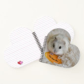 Carnet Poète de hamster nain blanc mignon personnalisé (Intérieur)