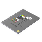 Carnet Poète de poésie licorne drôle (Côté gauche)