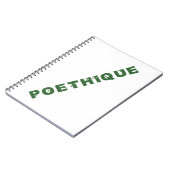 Carnet poétique verte (Côté gauche)