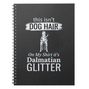 Carnet Poils de chien dalmate pailletés drôle d'animal de