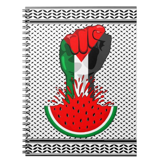 Carnet Poing de résistance palestinienne sur le symbole d (Devant)