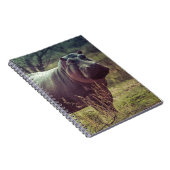 Carnet Poing hippo debout à la caméra en Afrique Foliage (Côté Droit)