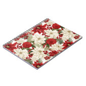 Carnet Poinsettia de Noël – Conception florale de vacance (Côté gauche)