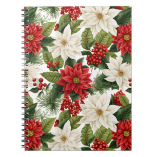 Carnet Poinsettia de Noël – Décoration florale de fêtes