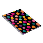 Carnet Point coloré sur fond noir (Côté Droit)